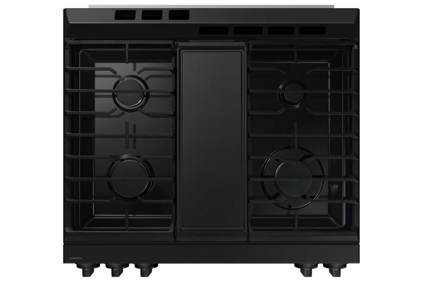 Cuisinière intelligente à gaz encastrée Samsung de 6 pi³ avec friture à air et convection par ventilateur - Acier inoxydable - NSG6D…