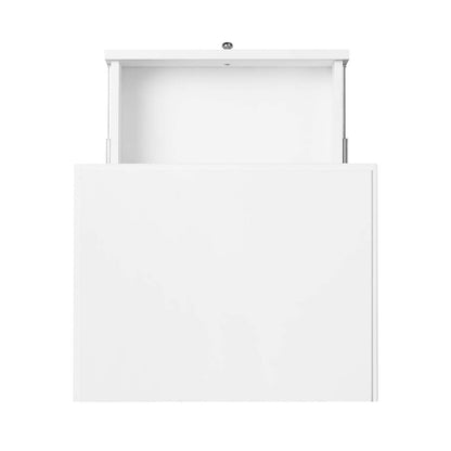 Table de chevet Elle à 1 tiroir, 18 L x 25,75 H - Blanc | Table de nuit Elle de 18 po (l) x 25,75 po (H) à 1 tiroir - blanche