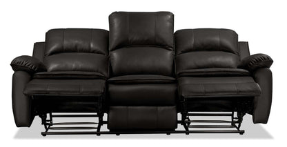 Sofa inclinable Chandler de 82 po en tissu d’apparence cuir - gris