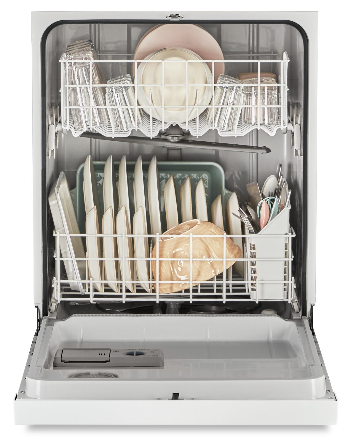 Lave-vaisselle Whirlpool 24 57 dBA à commande frontale encastrable - Blanc - WDF341PAPW | Lave-vaisselle encastré Whirlpool de 24 po et de 57 dBA avec commandes à l'avant - blanc - WDF341PAP…