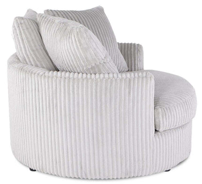 Fauteuil d’appoint Cuddler Grande de 48 po fabriqué au Canada en tissu de chenille - gris Groove Mist