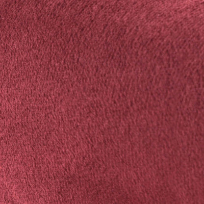 Pouf rond Adell de 17 po en tissu avec base dorée - rouge