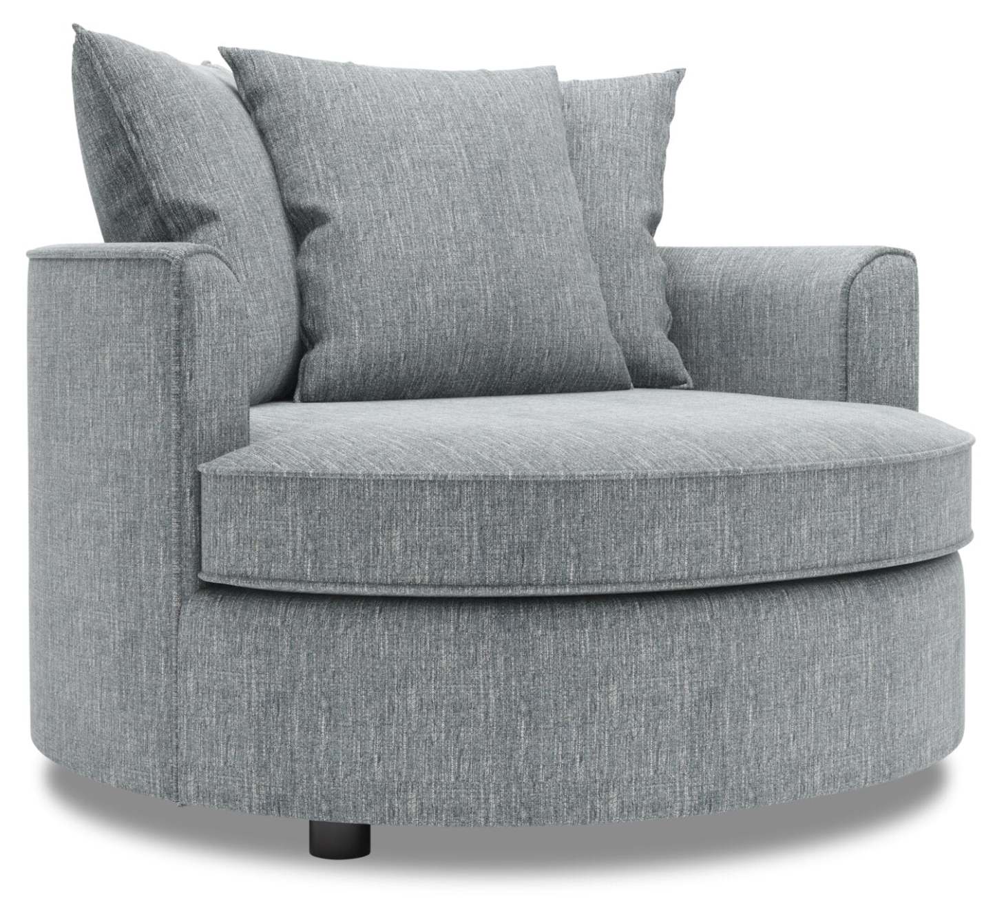 Fauteuil d'appoint enveloppant personnalisable Sofa Lab de 48 po fabriqué au Canada en tissu d'apparence lin - gris Luna Pewter | CUDD2291