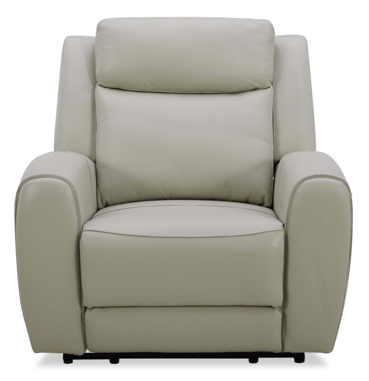 Fauteuil à inclinaison électrique Reign de 41,25 po en cuir véritable de qualité supérieure avec port USB - taupe clair de lune Deltona