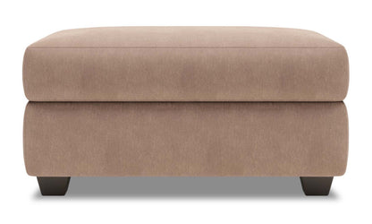 Fabriqué au Canada Pouf de rangement personnalisable The Trunk 39 en tissu d'apparence lin - Brun Pax Wicker | Pouf de rangement The Trunk de Sofa Lab de 39 po fabriqué au Canada en tissu d’apparence lin - brun Pax Wicker | TRUN3349