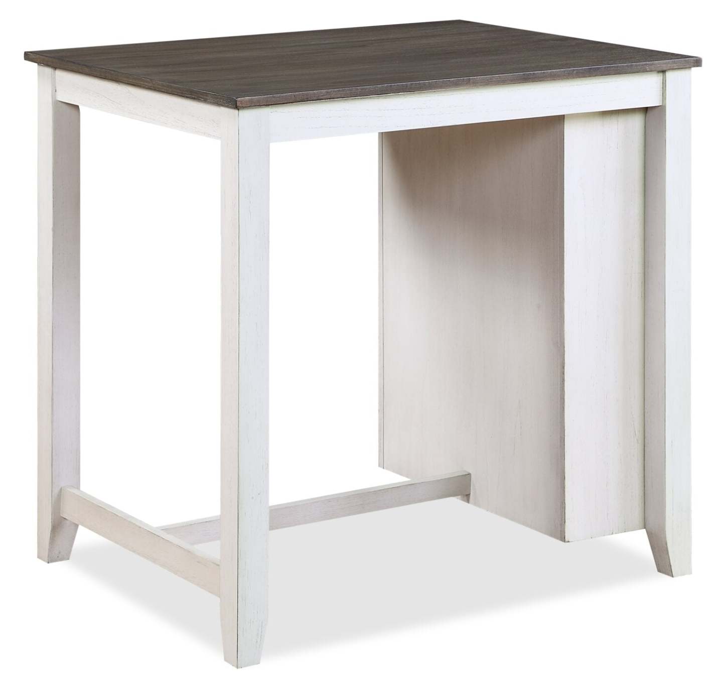 Lane 3pc Counter-Height Dining Set with Table & 2 Chairs, Built-in Shelves & USB, 36.5W - White | Ensemble de salle à manger Lane 3 pièces de hauteur comptoir avec table de 36,5 po (L), tablettes et port USB intégrées, et 2 chaises - blanc