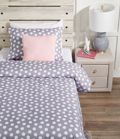 Portia 3-Piece Twin Comforter Set - Grey | Ensemble d'édredon Portia 3 pièces pour lit simple - gris