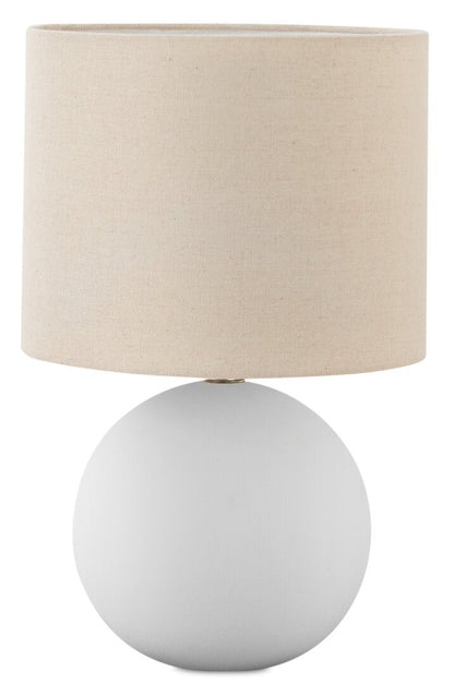 16 Cream Ceramic with Drum Shade Table Lamp|Lampe de table en céramique crème de 16 po avec abat-jour cylindrique