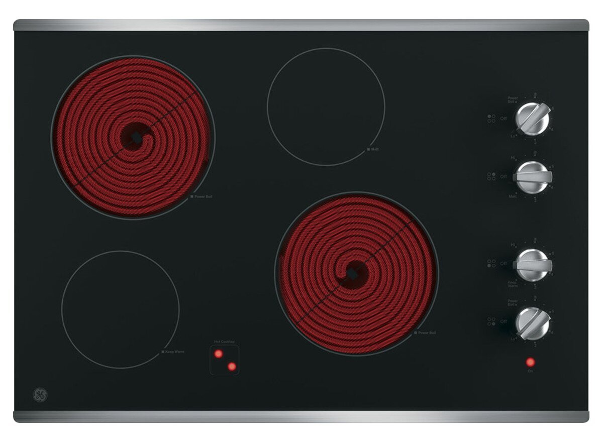 GE 30 4-Element Electric Cooktop - Stainless Steel - JP3030SWSS | Table de cuisson électrique GE de 30 po à 4 éléments - acier inoxydable - JP3030SWSS | JP3030SW