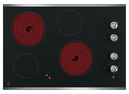 GE 30 4-Element Electric Cooktop - Stainless Steel - JP3030SWSS | Table de cuisson électrique GE de 30 po à 4 éléments - acier inoxydable - JP3030SWSS | JP3030SW