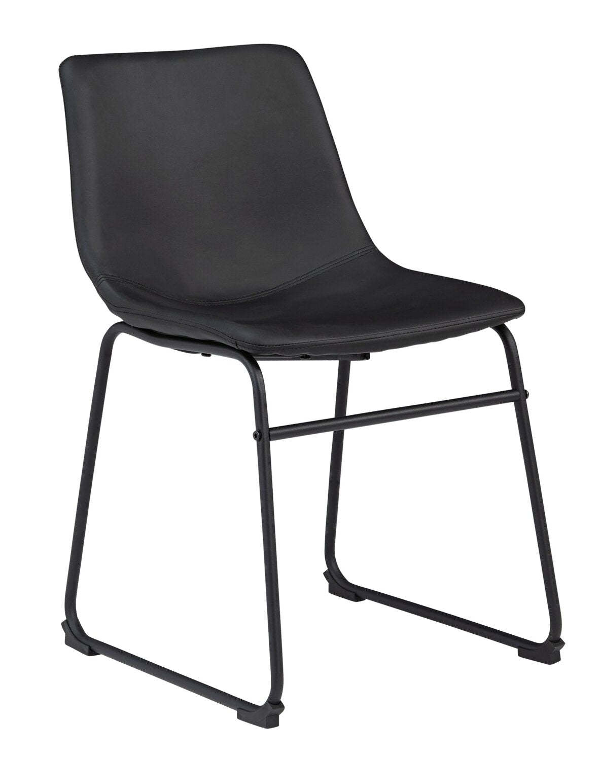 Ensemble de salle à manger Cole 5 pièces en métal et en mélamine avec table ronde de 42 po (L), base piédestal et 4 chaises noires