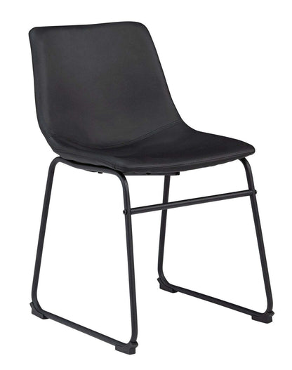 Ensemble de salle à manger Cole 5 pièces en métal et en mélamine avec table ronde de 42 po (L), base piédestal et 4 chaises noires