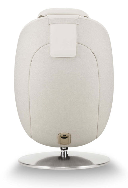 Fauteuil de massage inclinable LG de 29,6 po en tissu d'apparence cuir avec pouf assorti - beige