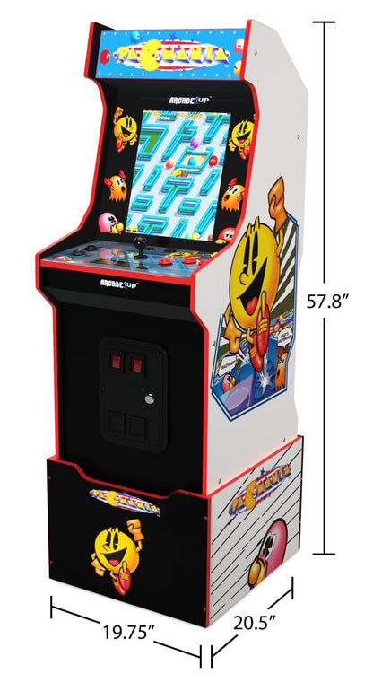 Arcade1Up Bandai Namco Legacy PAC-MANIA™ Edition Armoire d'arcade avec Riser | Borne d'arcade édition Bandai Namco Legacy PAC-MANIAMC de Arcade1Up avec plateforme | PACMANIE
