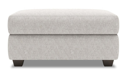 Fabriqué au Canada Pouf de rangement personnalisable The Trunk 39 en tissu de chenille - Argent de luxe | Pouf de rangement The Trunk de Sofa Lab de 39 po fabriqué au Canada en tissu de chenille - Argent de luxe | TRUN2793