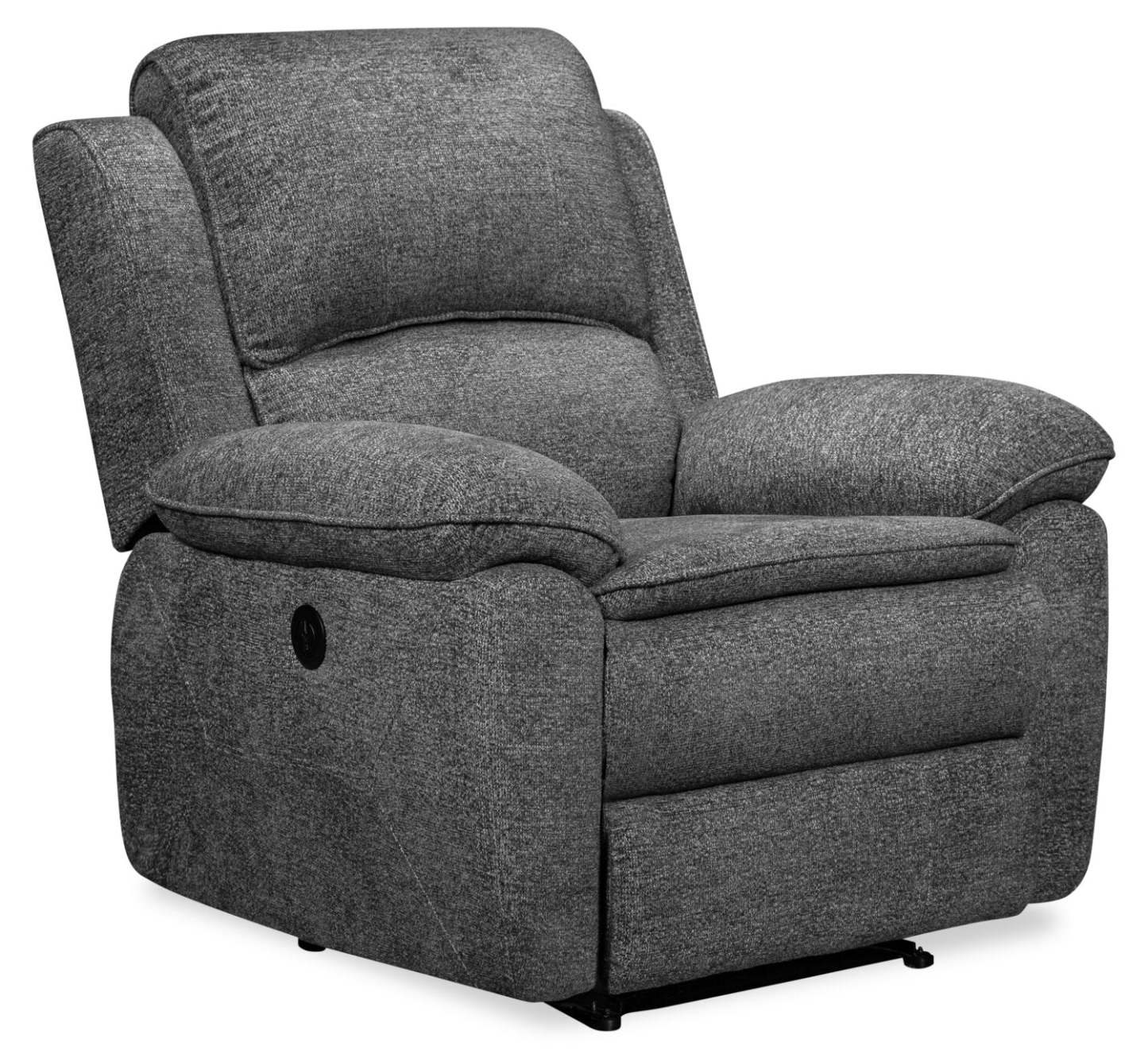 Chandler 37 Chenille Fabric Power Reclining Chair - Grey | Fauteuil inclinable électrique Chandler de 37 po en tissu de chenille - gris