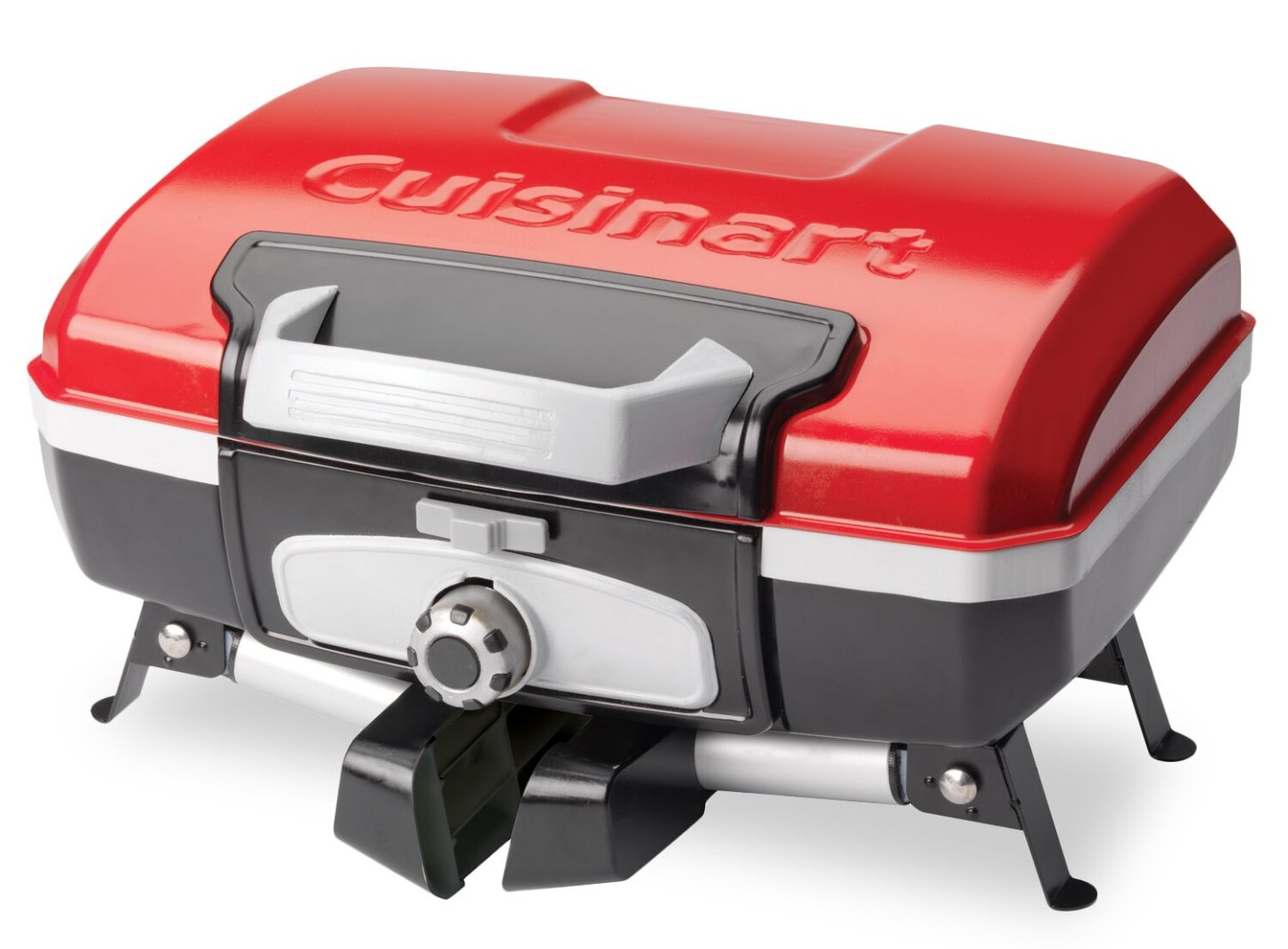 Gril à gaz de table portatif Petite Gourmet de Cuisinart - Rouge - CGG-180T-C | Barbecue de table à gaz portatif Petit gourmet de Cuisinart - rouge - CGG-180T-C | CGG180TC