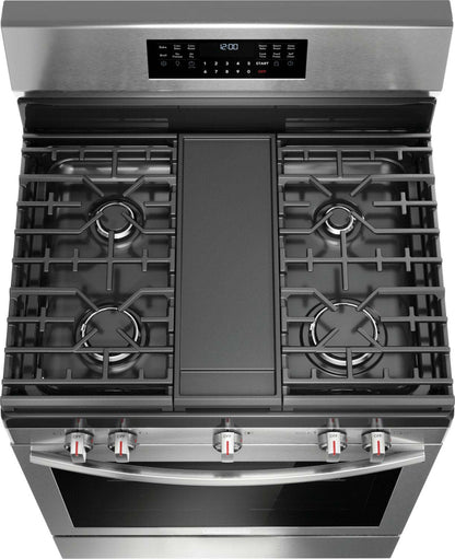 Cuisinière à gaz Frigidaire Gallery de 5,1 pi³ avec convection totale et friture à air - acier inoxydable résistant aux taches…