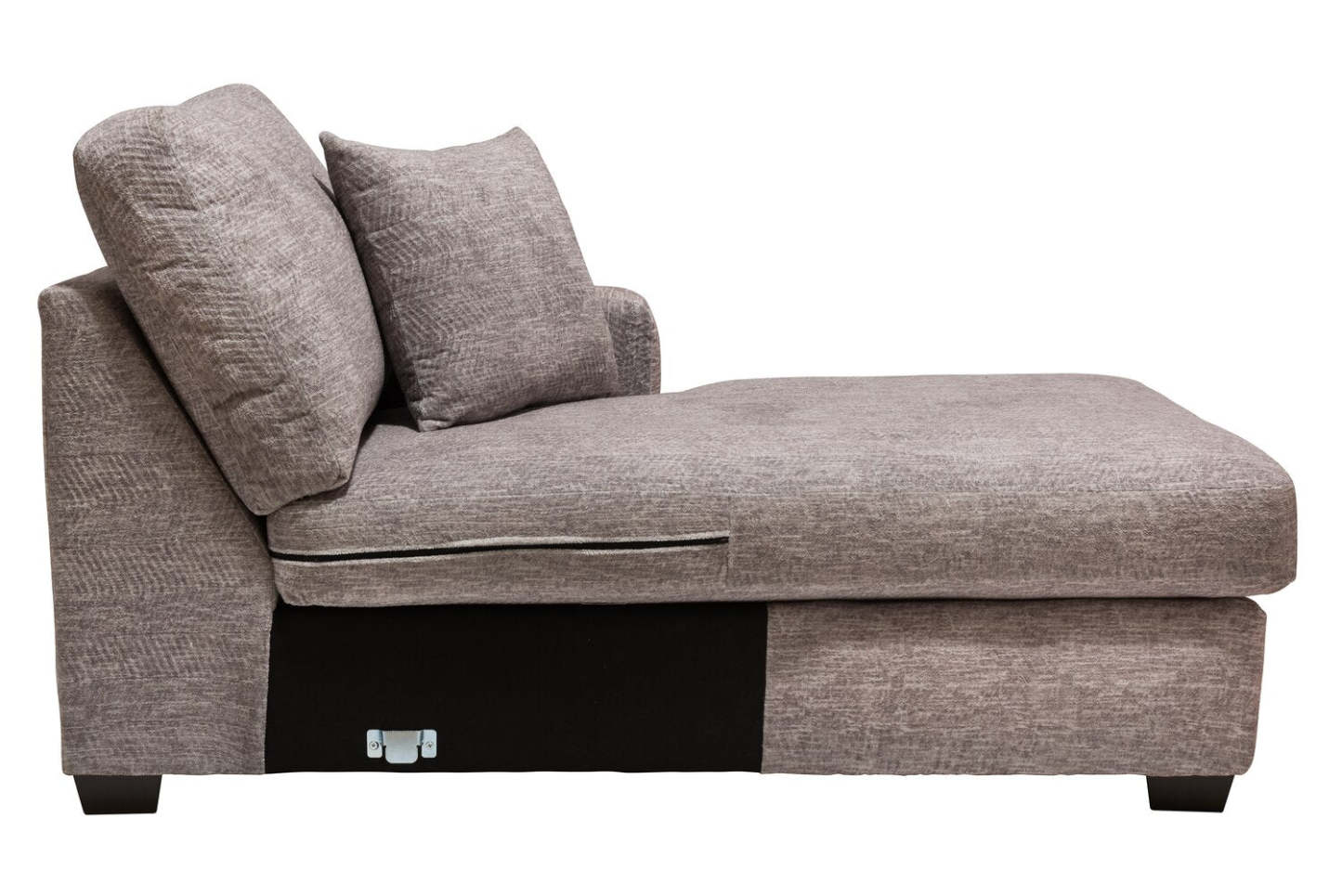Sofa sectionnel de droite Luxe 3 pièces fabriqué au Canada en tissu avec coussins amovibles - gris colombe Zaftig