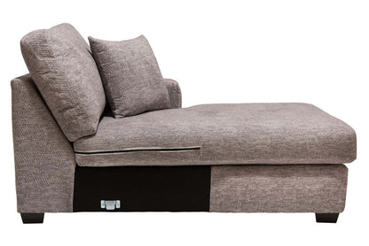 Sofa sectionnel de droite Luxe 3 pièces fabriqué au Canada en tissu avec coussins amovibles - gris colombe Zaftig