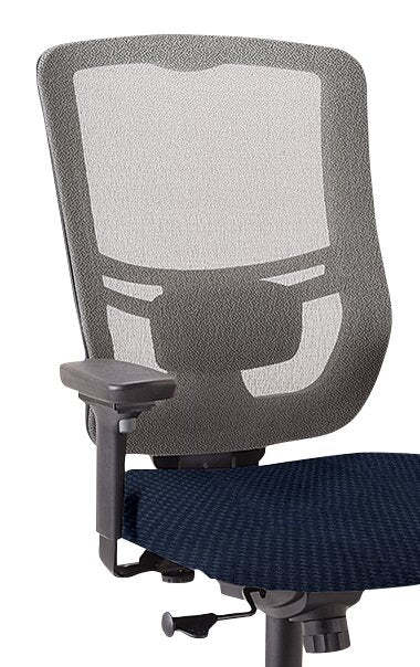 Chaise de bureau Dante de Tempur-Pedic de 26,4 po - bleue marine avec dossier à mailles