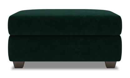 Fabriqué au Canada Pouf de rangement personnalisable The Trunk 39 en tissu de velours - vert Hunter Green | Pouf de rangement The Trunk de Sofa Lab de 39 po fabriqué au Canada en tissu de velours - vert Hunter Green | TRUN3488
