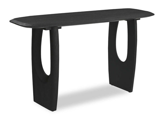 Abbot 55” Modern Solid Wood Sofa Table - Black | Table de salon moderne Abbot de 55 po en bois massif - noire