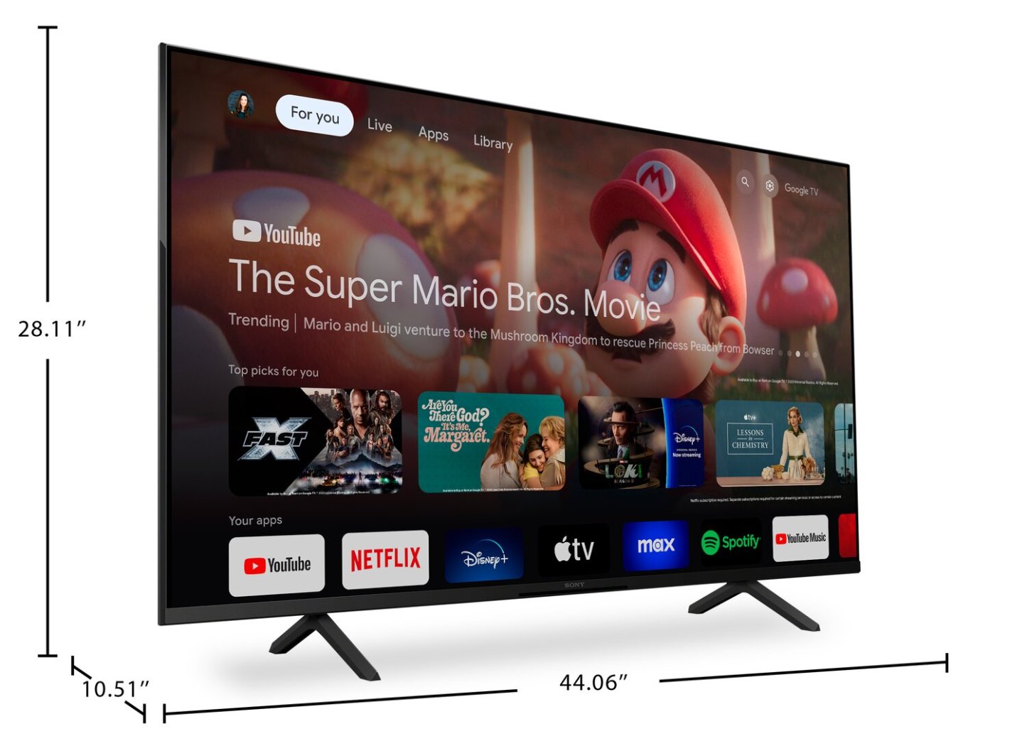 SONY 50 Bravia 3 LED 4K UHD Smart Google TV (K50S30) - Modèle 2024 | Téléviseur intelligent DEL SONY Bravia 3 UHD 4K de 50 po avec Google TVMC (K50S30) - modèle 2024