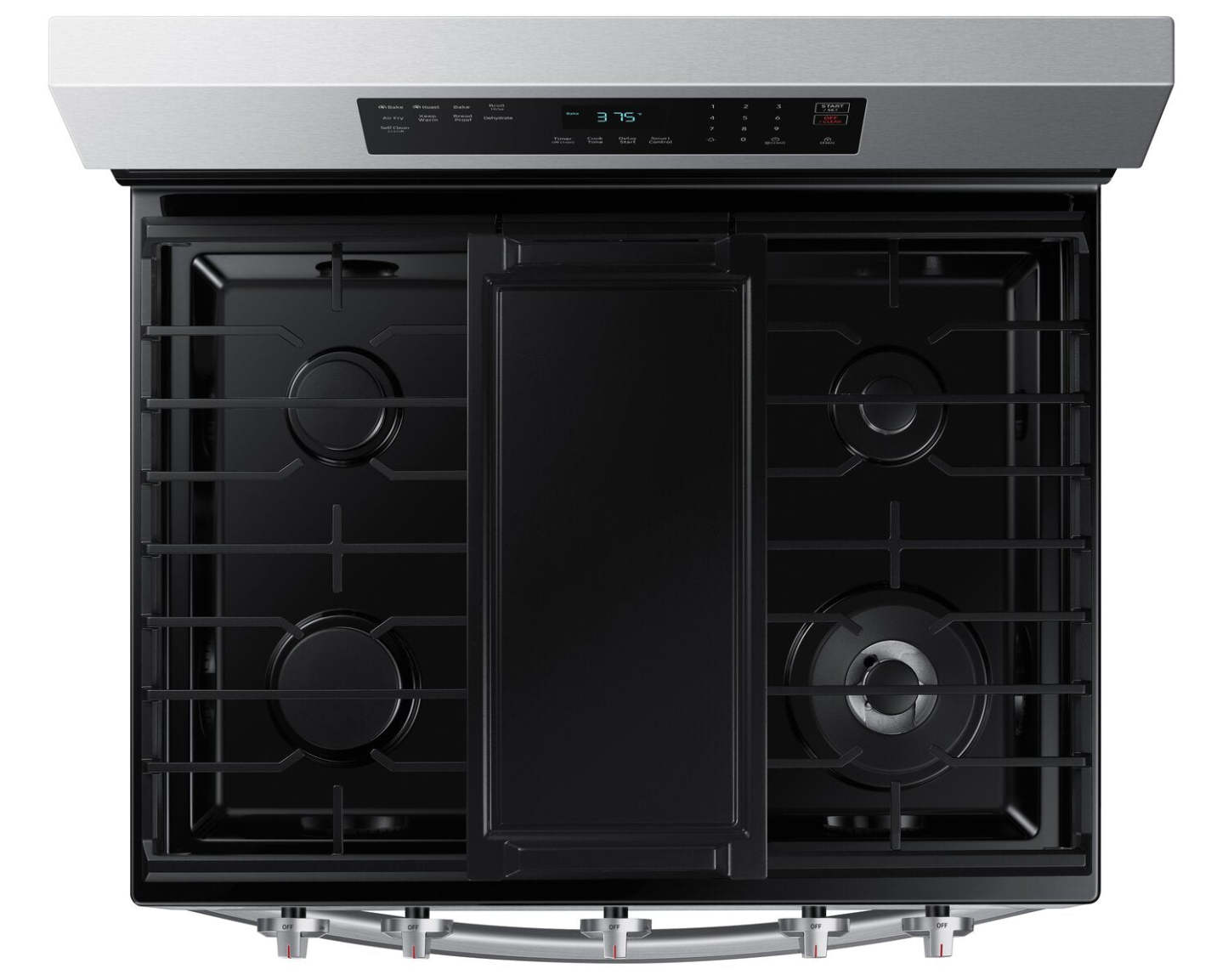 Cuisinière intelligente à gaz amovible Samsung de 6 pi³ avec friture à air - acier inoxydable - NX60A6511SS/AA | Samsung 6 Cu. Ft. Smart Gas Free Standing Range with Air Fry - Stainless Steel - NX60…