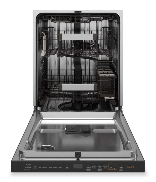 Lave-vaisselle intelligent Café de 24 po et de 39 dBA avec panier supérieur UltraWash - verre platine - CDP888M5VS5