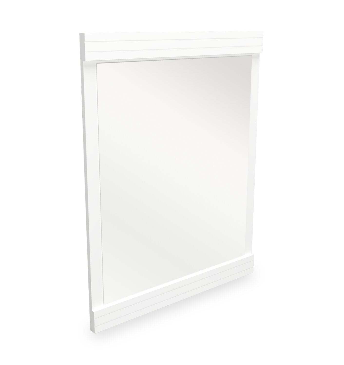 Miroir de commode de chambre à coucher Riley, fabriqué au Canada - Blanc | Miroir de commode de chambre à coucher Riley, fabriqué au Canada - blanc