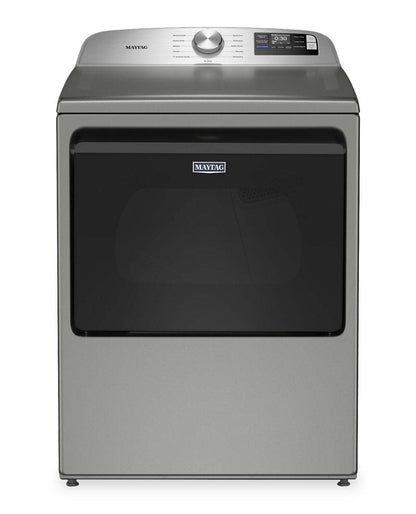 Maytag 6,0 pi³ Laveuse intelligente à chargement par le haut et 7,4 pi³ Sécheuse électrique - Argenté radieux | Maytag 6,0 Cu. Ft. Smart Top-Load Washer and 7.4 Cu. Ft. Electric Dryer - Radiant Silver