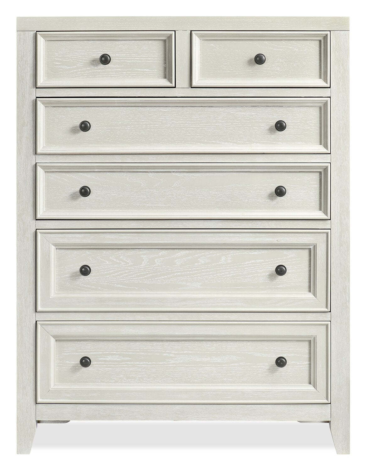Casa Bedroom Chest of Drawers, 6-Drawer, 39W x 52H, Wood - White | Commode verticale Casa de 39 po (l) x 52 po (H) à 6 tiroirs en bois pour la chambre à coucher - blanche