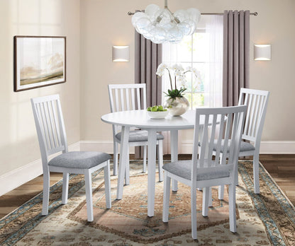 Bryn Drop-Leaf Dining Table, 42 Round - White | Table de salle à manger ronde Bryn de 42 po avec abattant - blanche