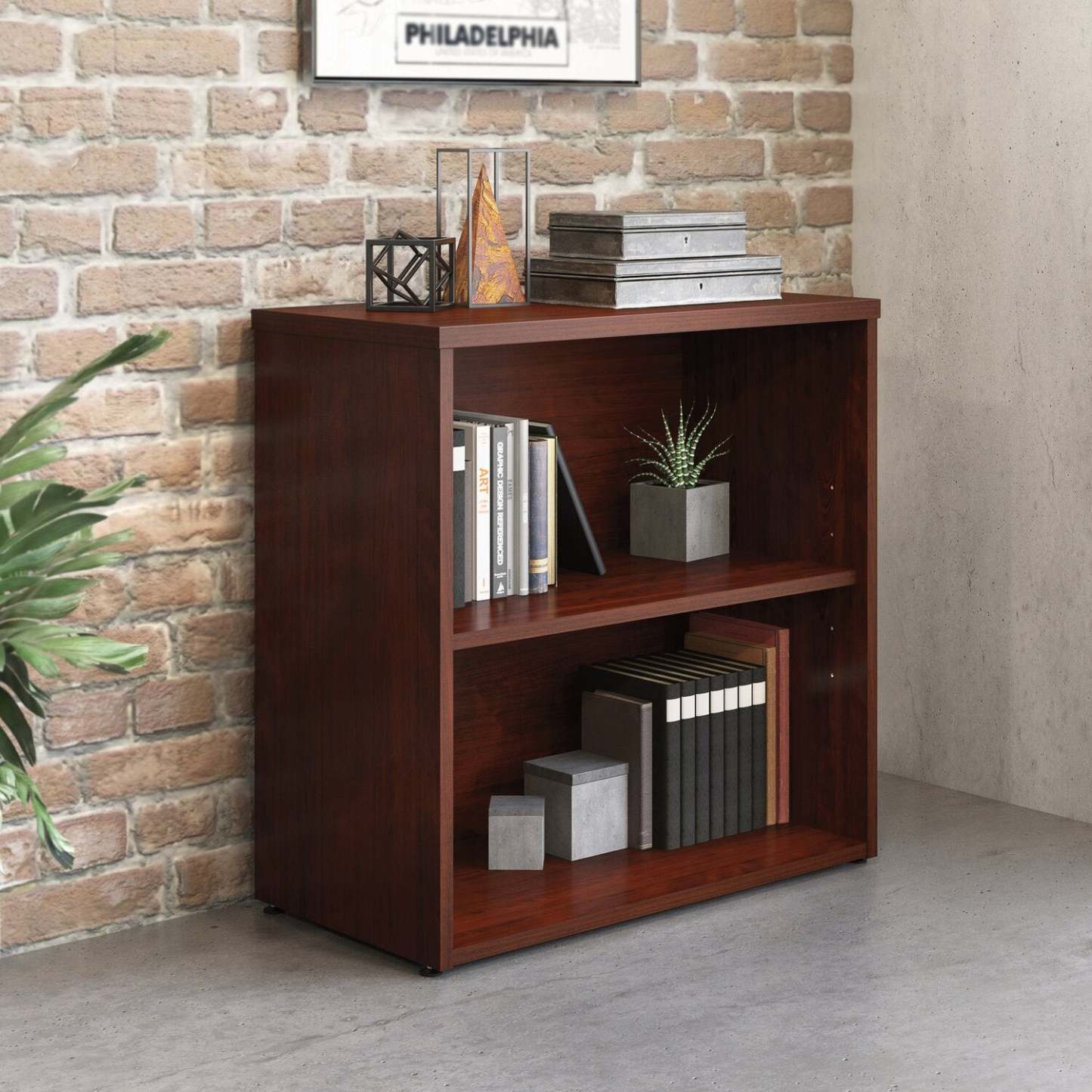 Affirm 29.53 Commercial Grade 2-Shelf Bookcase - Classic Cherry|Bibliothèque Affirm de 29,53 po de qualité commerciale à 2 tablettes - cerisier classique