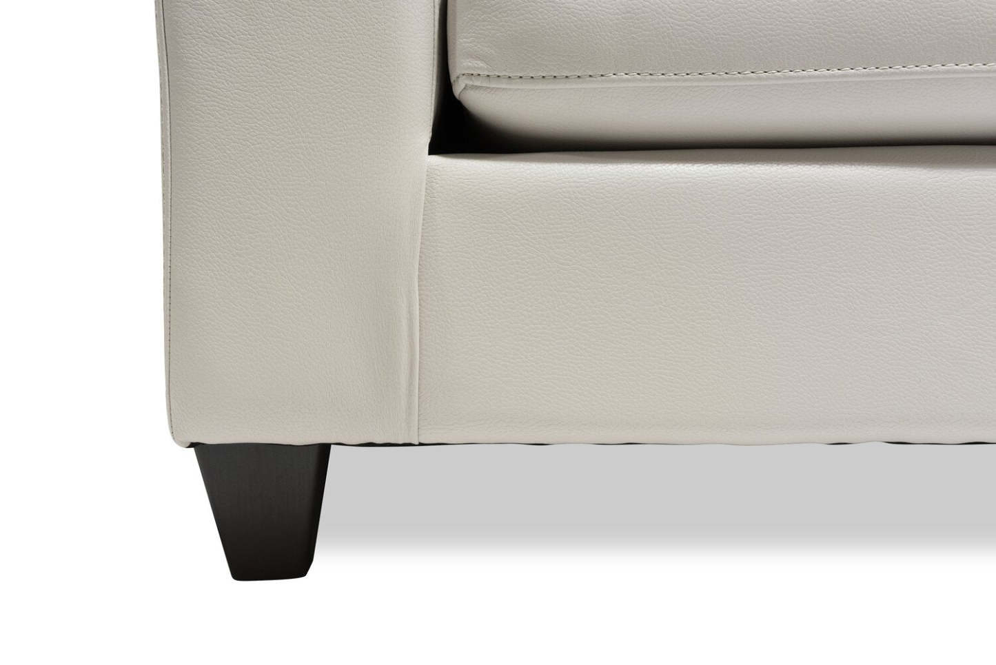 Fabriqué au Canada, canapé sectionnel de gauche Addison 2 pièces en tissu d’apparence cuir avec coussins de siège amovibles - beige