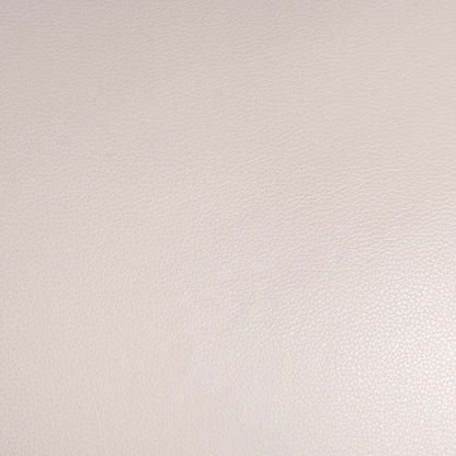 Chateau d'Ax Vita 31 Ottoman 100 % cuir véritable avec coutures à motif losange et pieds en bois – Blanc fumé | Pouf Vita de Château d'Ax de 31 po en cuir 100 % véritable avec coutures à motif de diamant et pattes en bois - blanc fumée