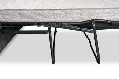 Fabriqué au Canada, canapé-lit sectionnel Morgan 2 pièces à droite en tissu de chenille avec coussins décoratifs - gris