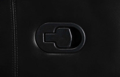 Adam 34.45 Fauteuil inclinable coulissant en tissu d'apparence cuir - Noir | Fauteuil coulissant inclinable Adam de 34,45 po en tissu d'apparence cuir - noir