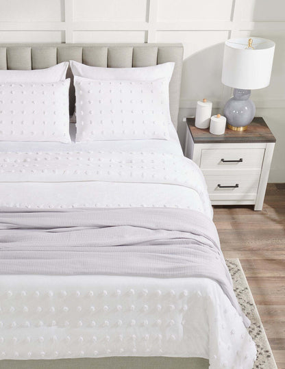 Couverture en coton à 4 épaisseurs pour très grand lit Veranda &amp; Grove - Gris | Couverture Veranda &amp; Grove en coton à 4 canapés pour très grand lit - grise