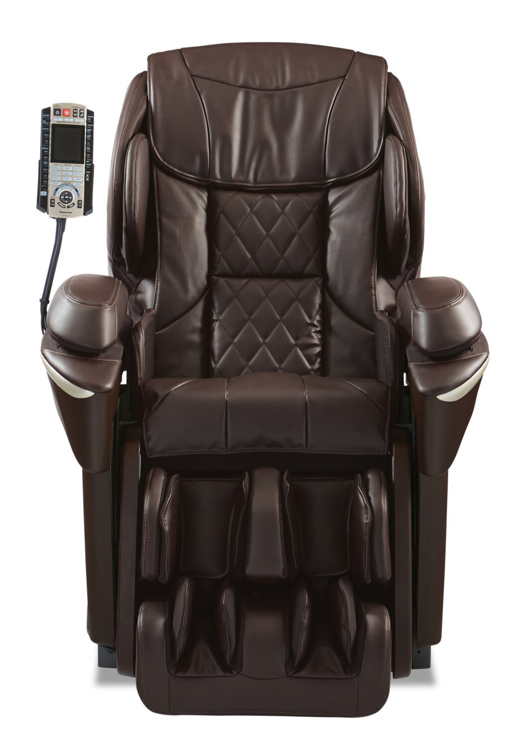 Fauteuil inclinable de massage Panasonic Real Pro ULTRA Prestige™ 35,4 en cuir synthétique de haute qualité - brun