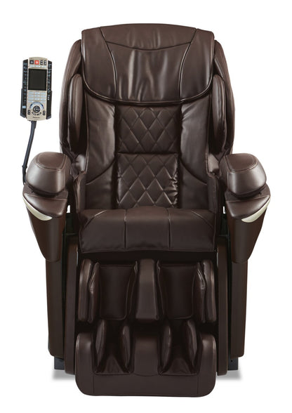 Fauteuil inclinable de massage Panasonic Real Pro ULTRA Prestige™ 35,4 en cuir synthétique de haute qualité - brun