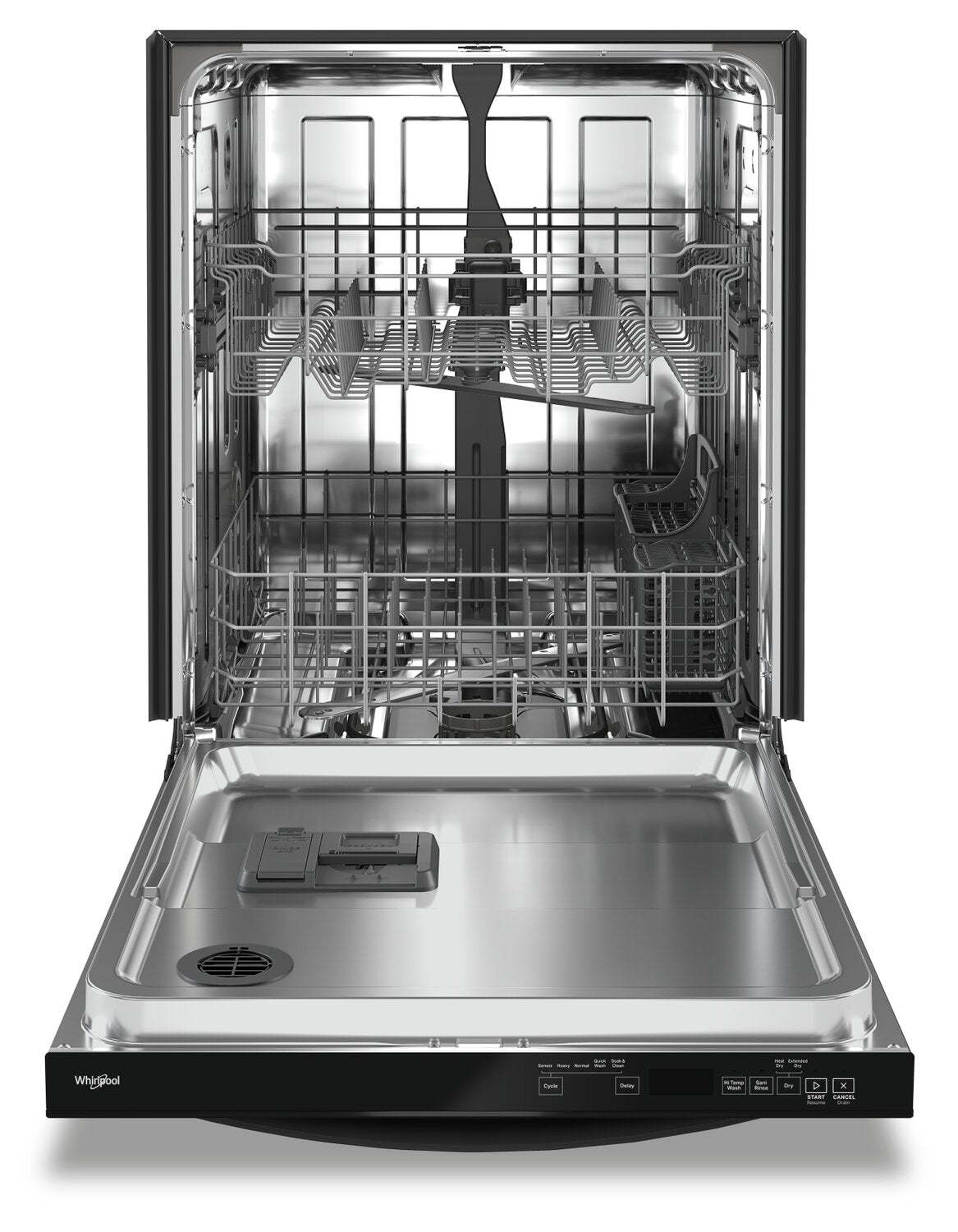 Lave-vaisselle Whirlpool 24 50 dBA à commande supérieure intégrée - Noir - WDT740SALB | Lave-vaisselle encastré Whirlpool de 24 po et de 50 dBA avec commandes sur le dessus - noir - WDT740…