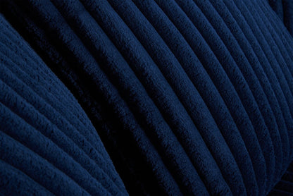 Fauteuil d'appoint Cuddler Grande de 48 po fabriqué au Canada en tissu chenille - bleu Groove Midnight