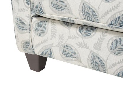 Fauteuil d’appoint Scarlett de 34 po en tissu de chenille Brockley Willow multicolore avec accoudoirs enroulés