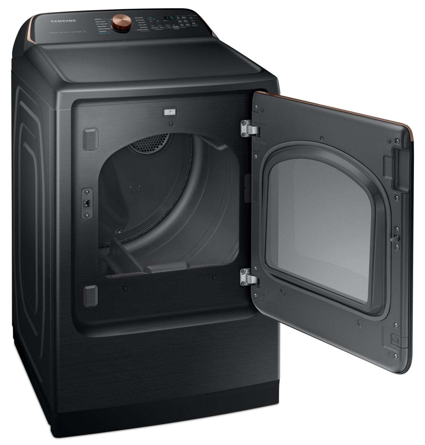 Samsung 7,4 Cu. Fort. Sécheuse électrique à vapeur - Acier inoxydable noir - DVE54CG7550VAC | Sécheuse électrique Samsung de 7,4 pi³ avec vapeur - acier inoxydable noir - DVE54CG7550VAC