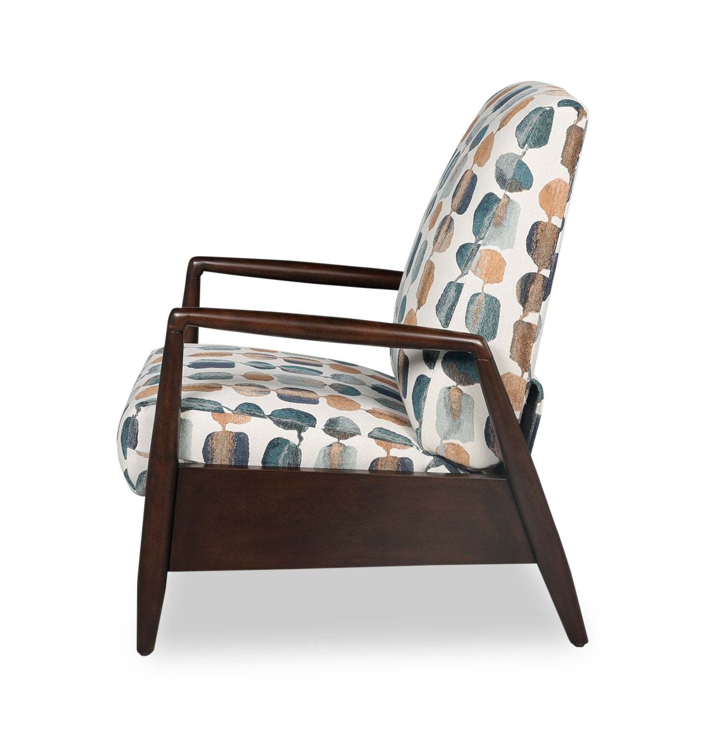 Raven 28,5 Fauteuil d’appoint à inclinaison par poussée en tissu de chenille - bleu sarcelle multicolore