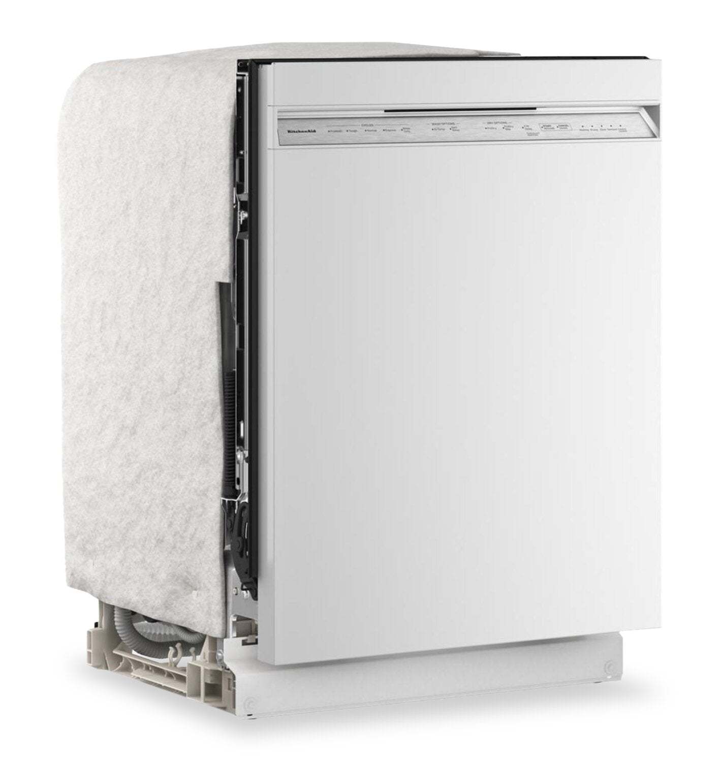 Lave-vaisselle KitchenAid de 24 po et de 47 dBA avec panier à ustensiles sur le troisième niveau - blanc - KDFS224SWH