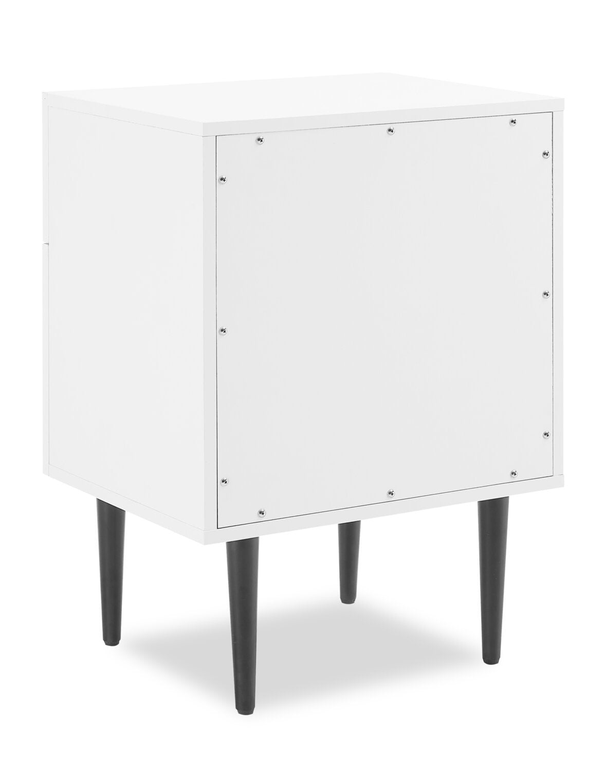 Table de chevet à 2 tiroirs Brax, 18 L x 25,75 H - Blanc | Table de nuit Brax de 18 po (l) x 25,75 po (H) à 2 tiroirs - blanche