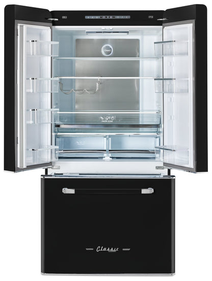 Réfrigérateur Classic Rétro par Unique de 36 po et de 21,4 pi3 de profondeur comptoir - noir minuit - UGP-595L B AC | U595LBAC